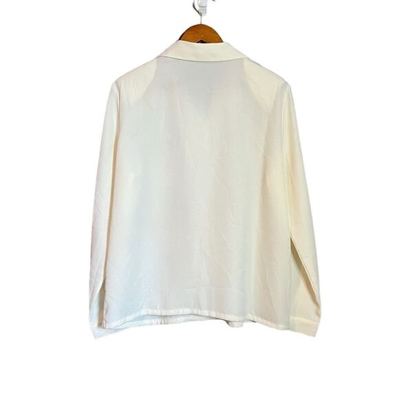 Koret off white embroidered‎ button down shirt. Size 10 - Picture 6 of 7